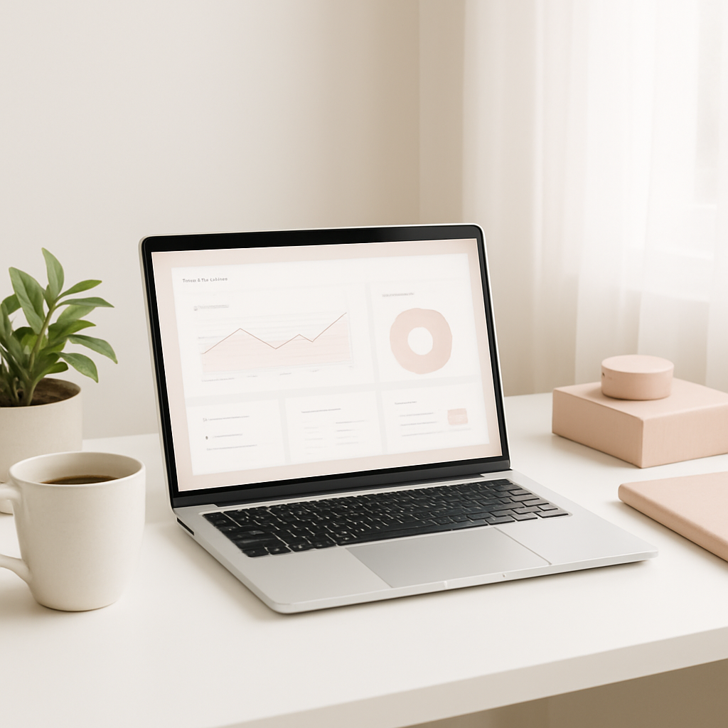 Digital marketing dashboard showing growth charts and customer acquisition metrics